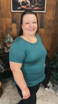 Laura Heathered Tee | Palm Leaf