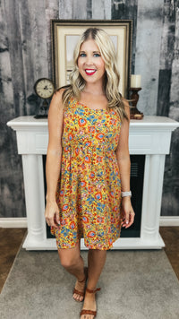 Diane Floral Sundress | Yellow
