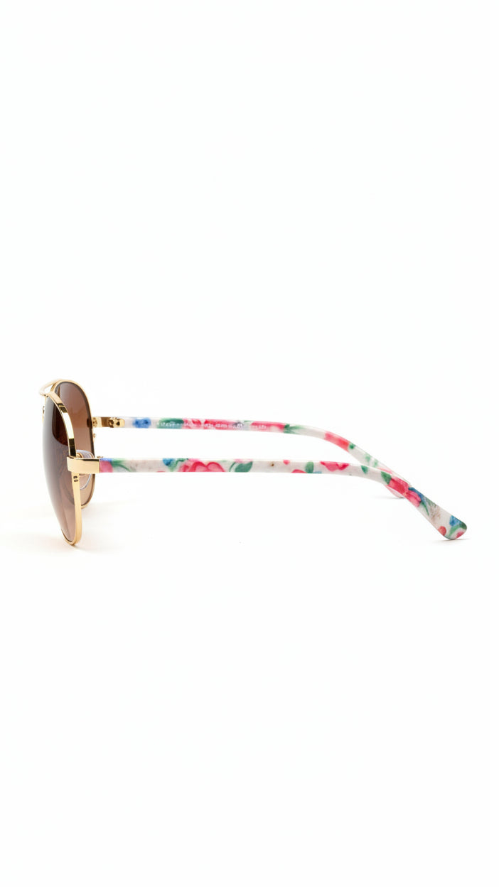 Floral Aviator Sunglasses & Case | Pink Floral