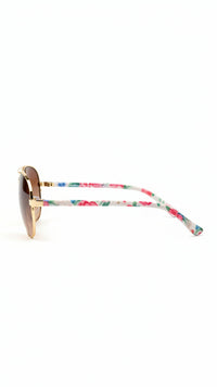 Floral Aviator Sunglasses & Case | Pink Floral