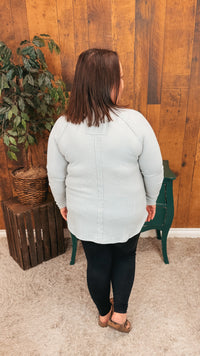 Leslie Waffle Long Sleeve | Light Grey