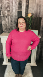 Scarlett Knit Sweater: Bubblegum Pink