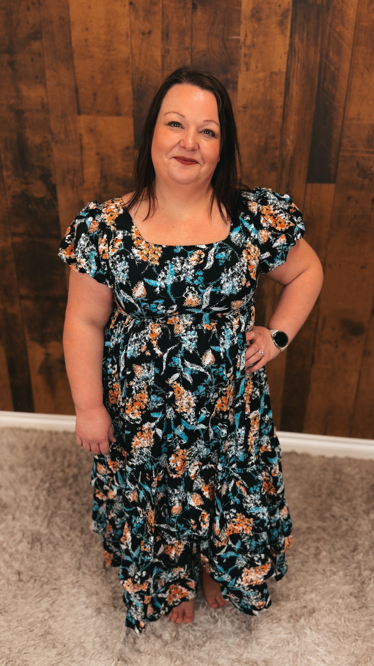 Lilly Floral Dress | Black