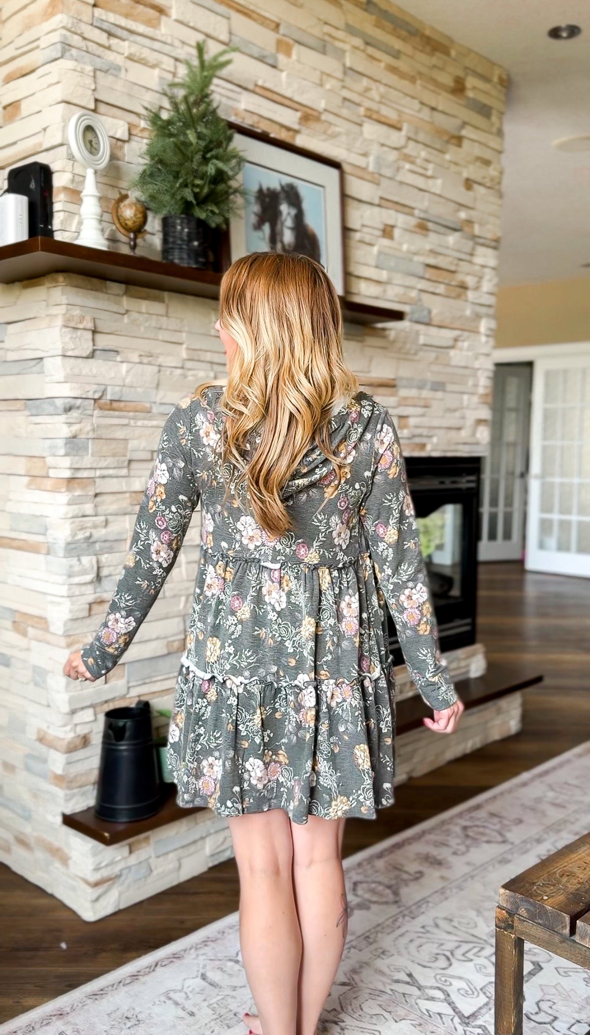 Paige Floral Zip Cardigan | Charcoal