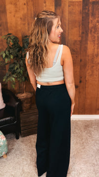 Toni Wide Leg Jogging Pants | Black