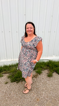Sadie Floral Sundress | Soft Navy