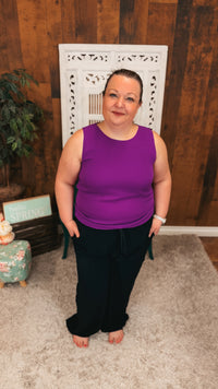 Tiffany Sleeveless Blouse | Purple