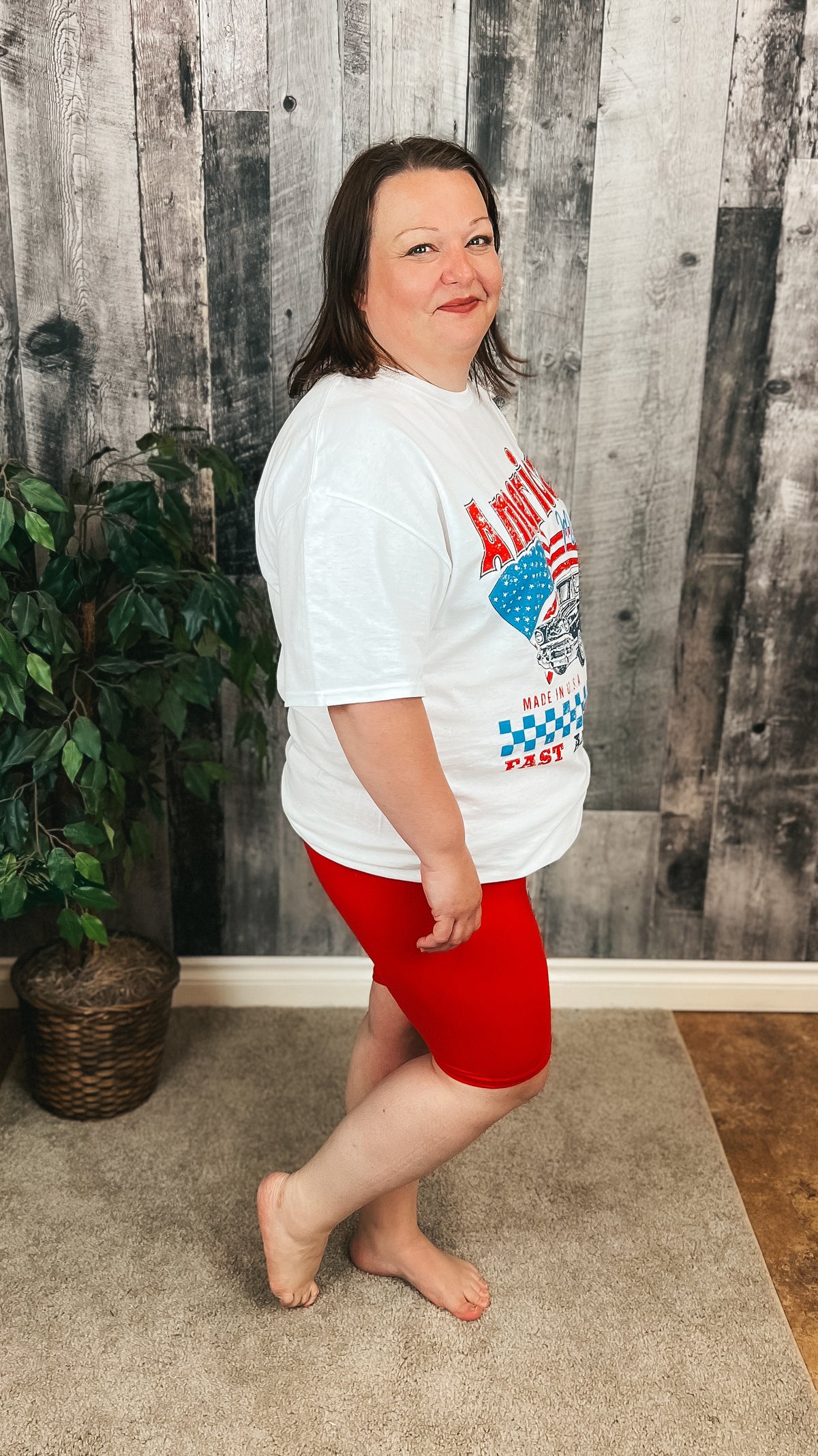 McKenna Biker Shorts | Red