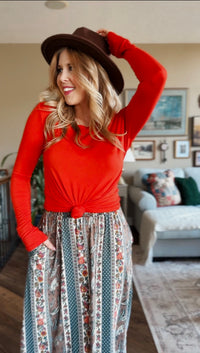 Lauralee Long Sleeve | Burnt Rust *SALE*