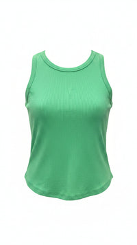Victoria Ribbed Tank Top | Mint