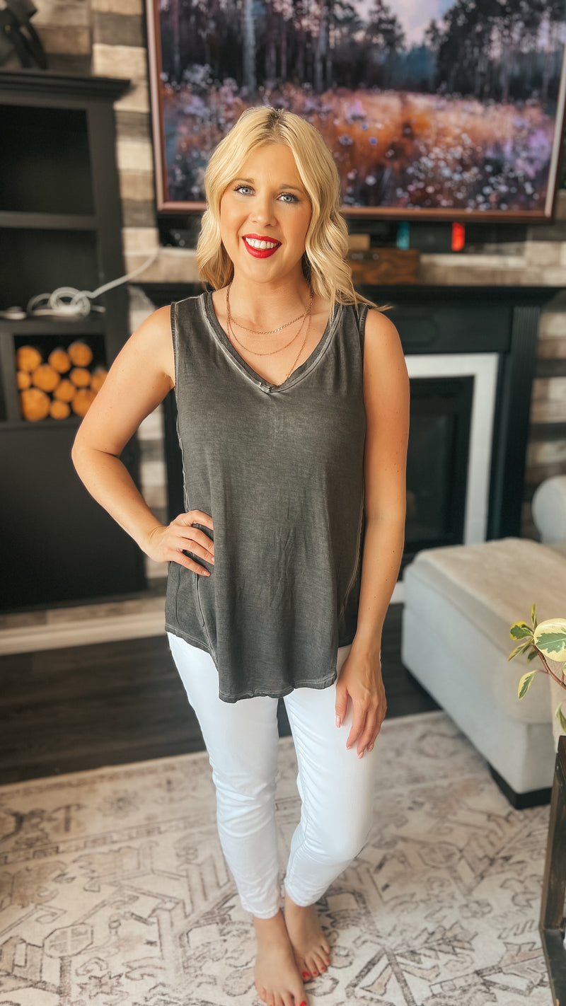 Jodie Tank Top | Ash Black