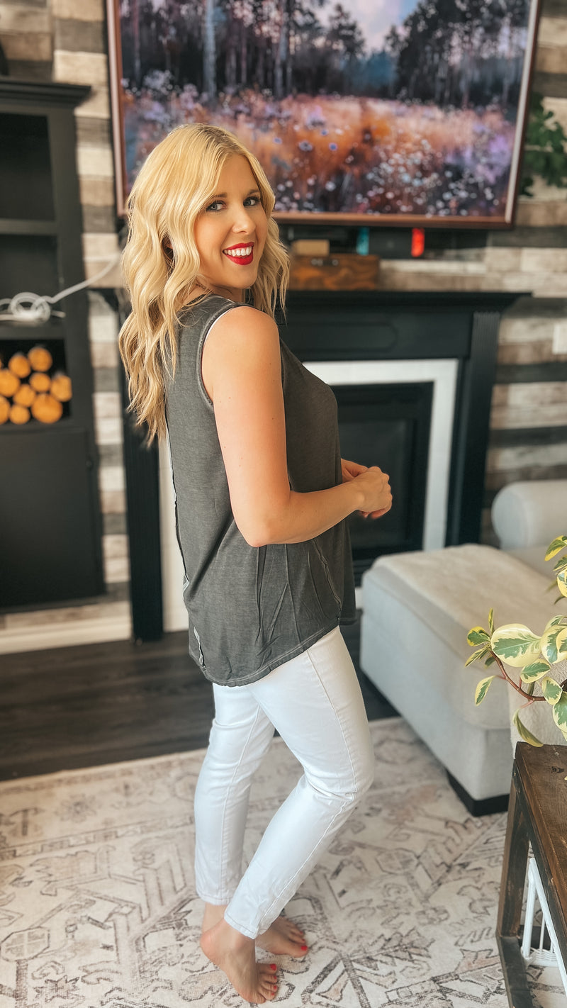 Jodie Tank Top | Ash Black