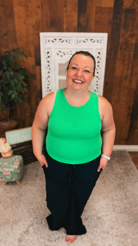 Victoria Ribbed Tank Top | Mint