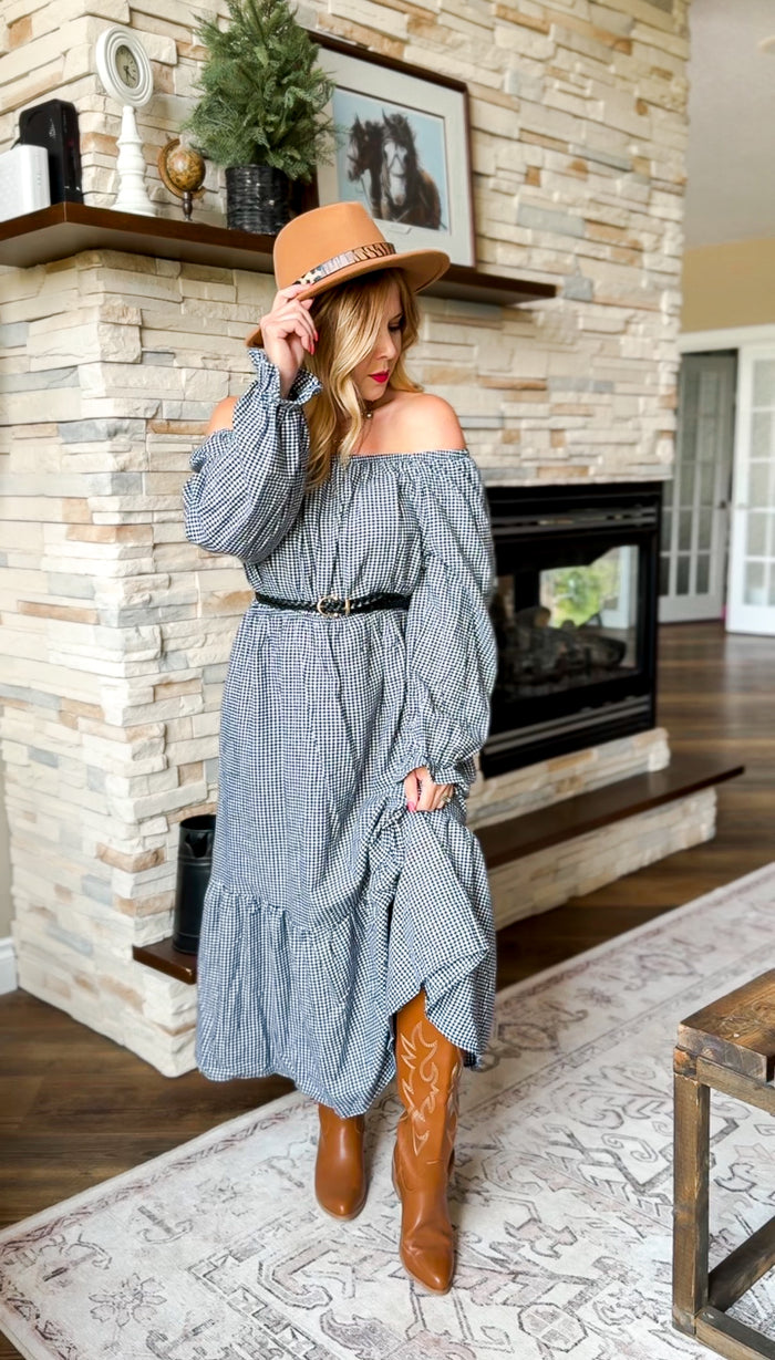 Autumn Plaid Sundress | Black & Ivory