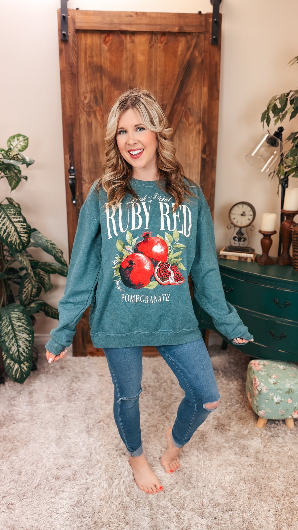 Ruby Red Pomegranate Sweatshirt