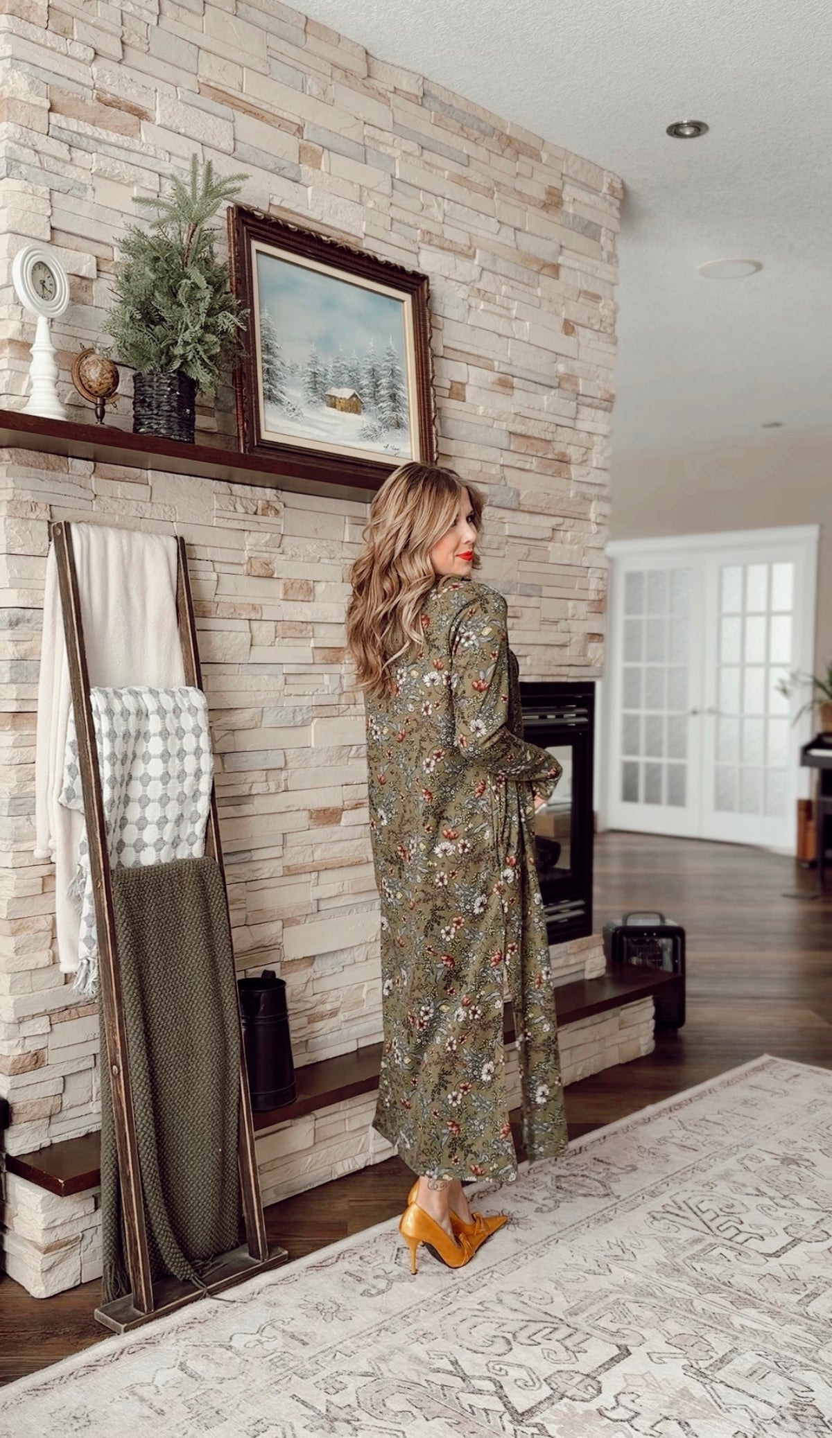 Kendal Floral Duster Cardigan | Floral Olive