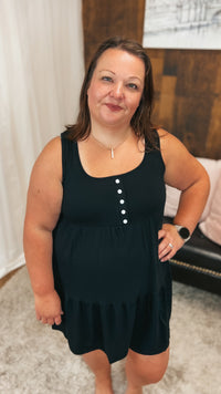 Leah Tiered Tunic | Black