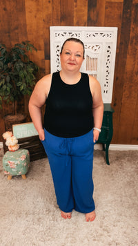 Crystal Wide Leg Pants | Denim Blue