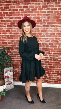 Clara Long Sleeve Dress | Black