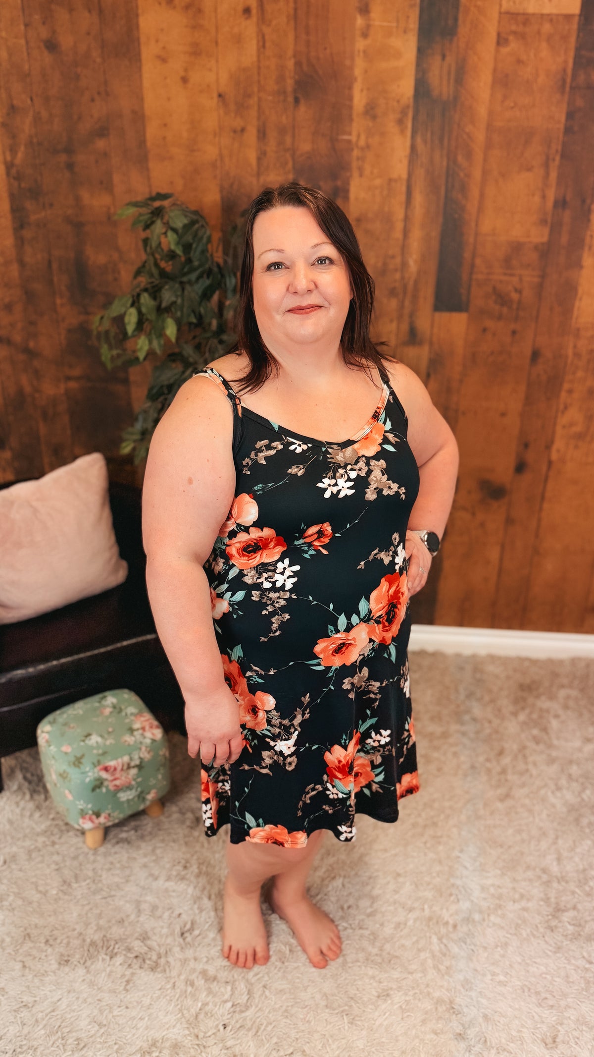Julie Tunic Dress | Black Floral