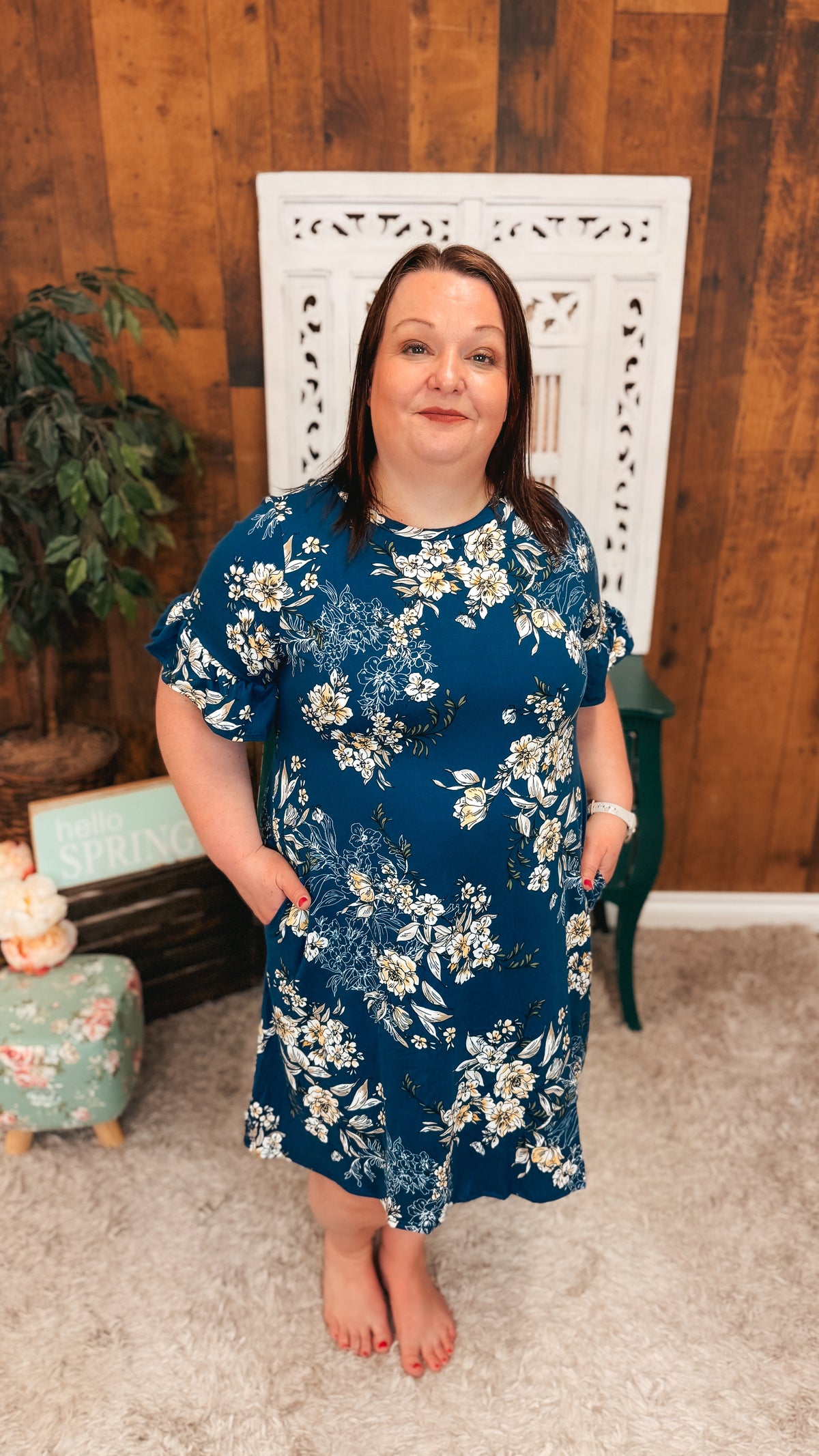 Emily Floral Sundress | Blue