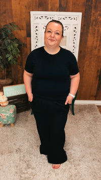 Nova Wide Leg Pants | Black