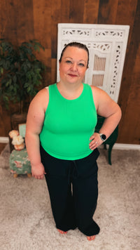 Victoria Ribbed Tank Top | Mint