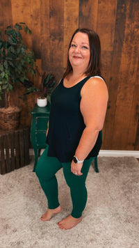 Rachel Leggings: Hunter Green
