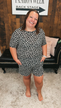 Farren Shorts Lounge Set | Black