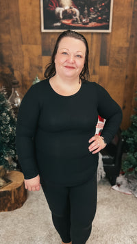 Tatum Ribbed Long Sleeve | Black