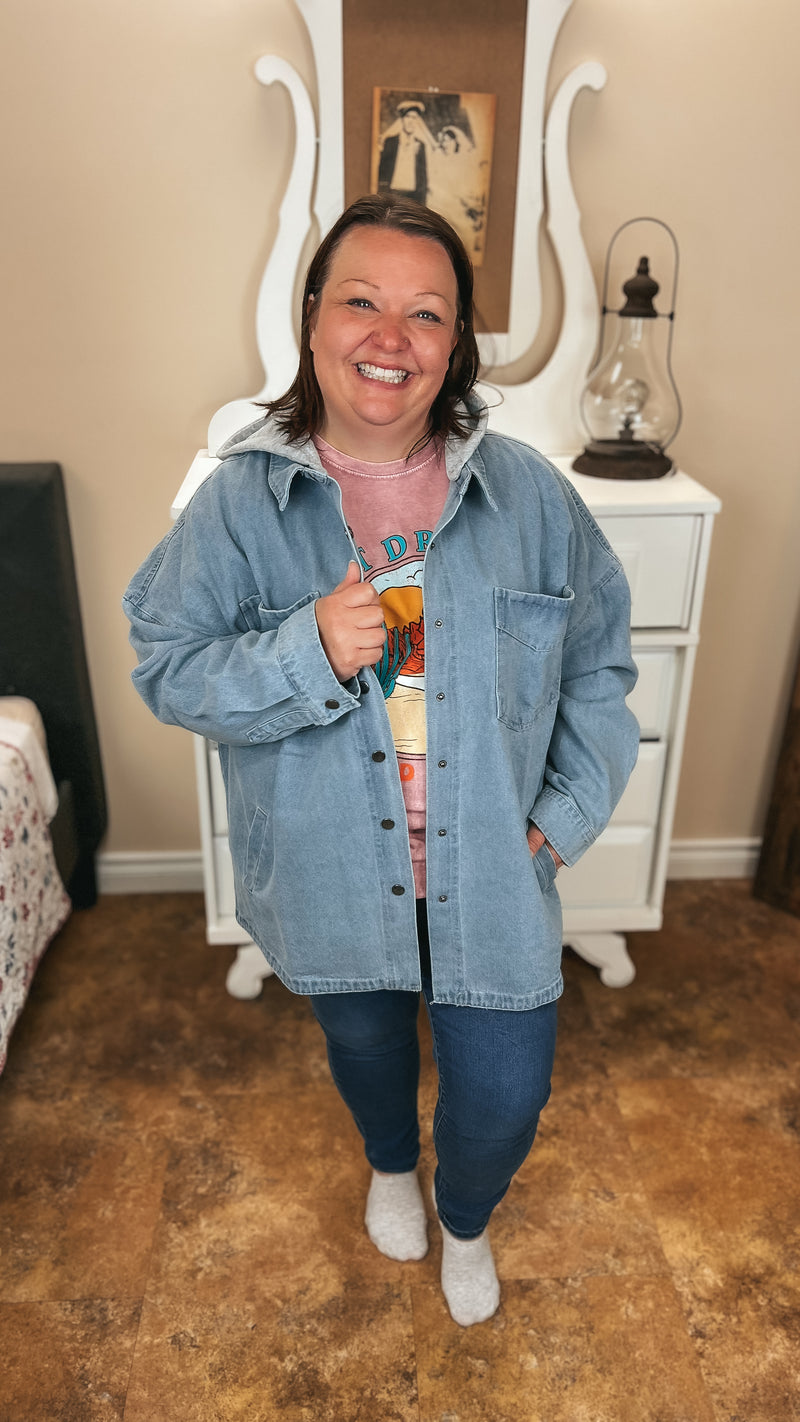 Memphis Hooded Denim Jacket