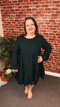 Clara Long Sleeve Dress | Black