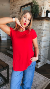 Morgan Basic Tee | Red