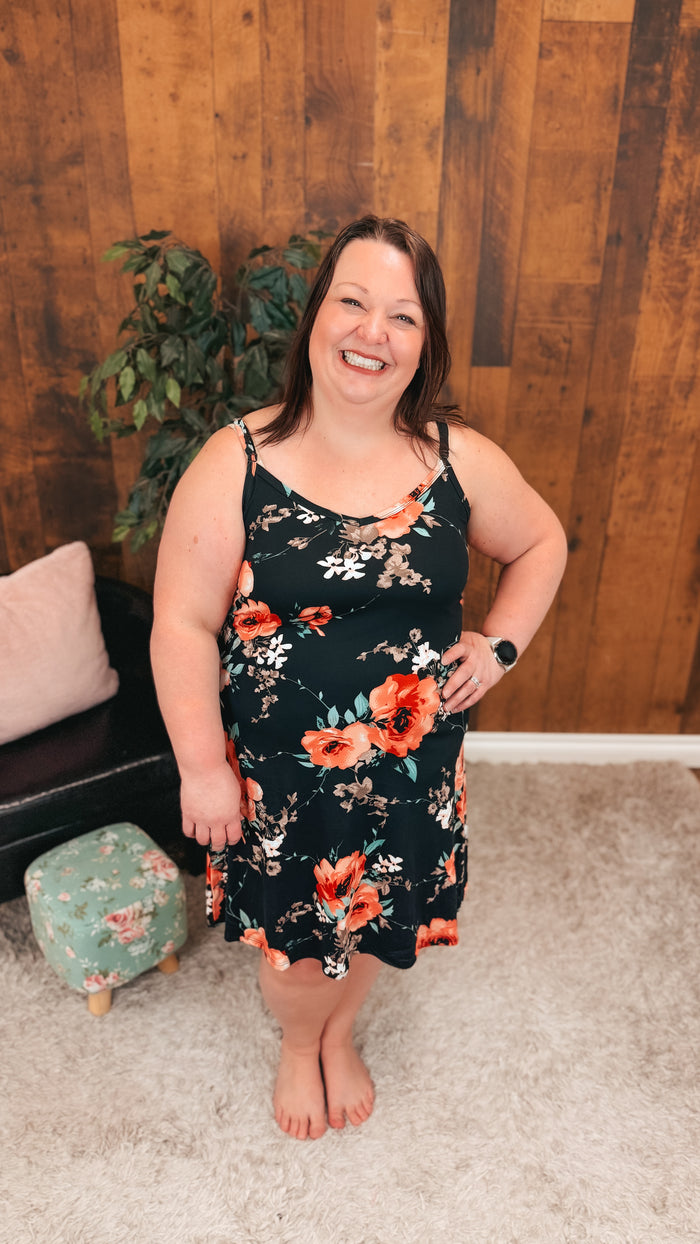 Julie Tunic Dress | Black Floral