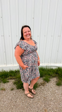 Sadie Floral Sundress | Soft Navy