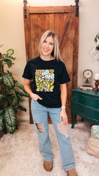 Floral Graphic Tee | Black