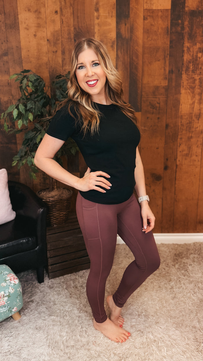 Zoey Athletic Leggings | Plum