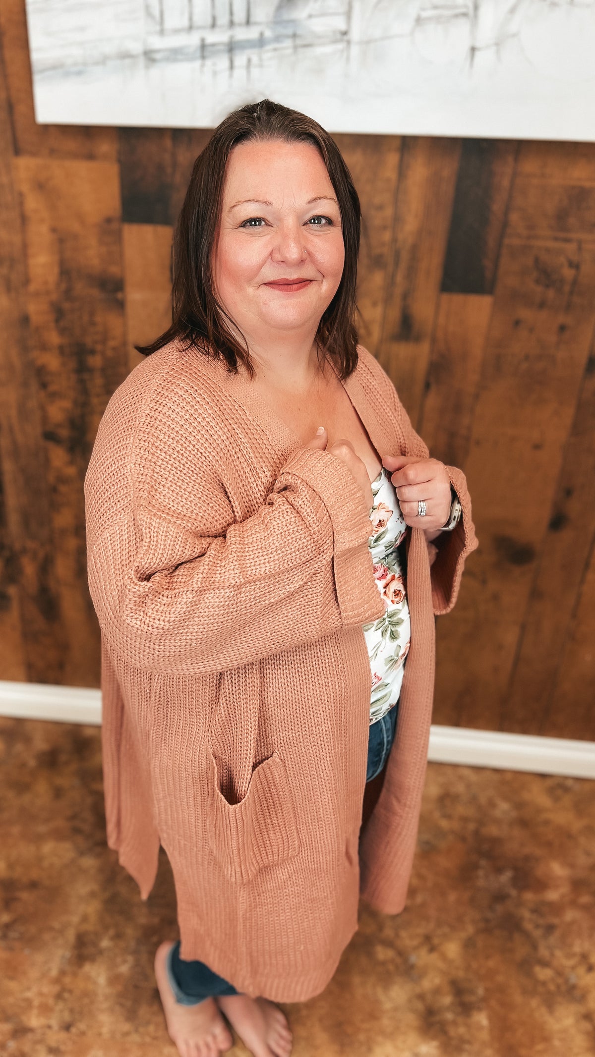Beverly Oversize Knit Cardigan | Blush