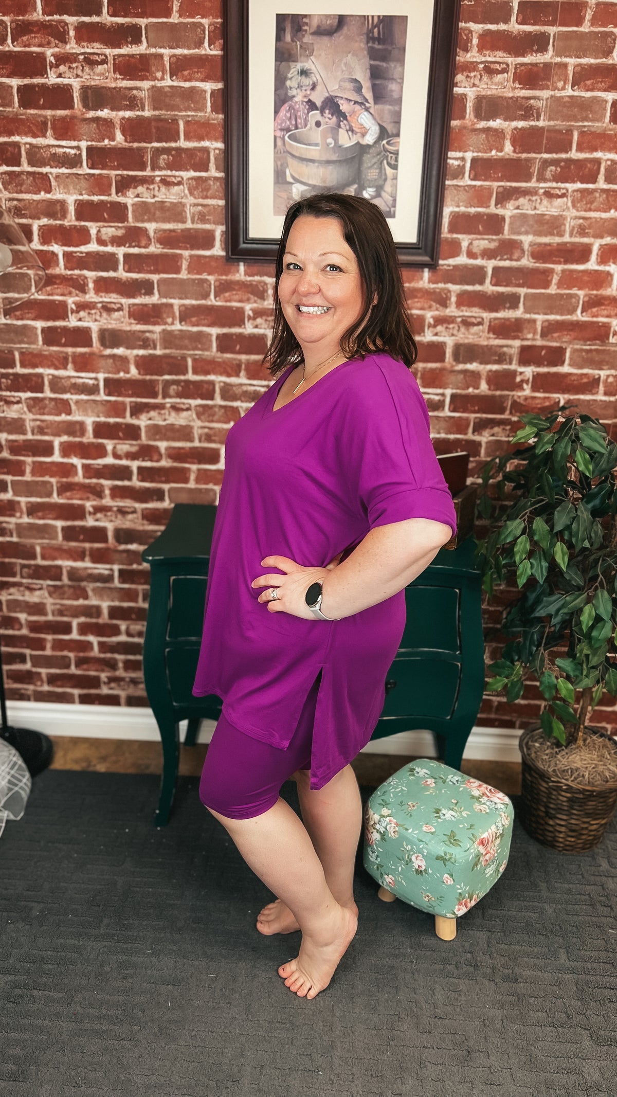 Skylar Short Set: Plum