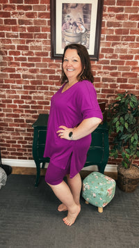 Skylar Short Set: Plum