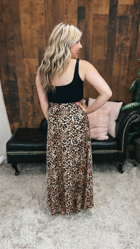 Roxanne Leopard Maxi Skirt