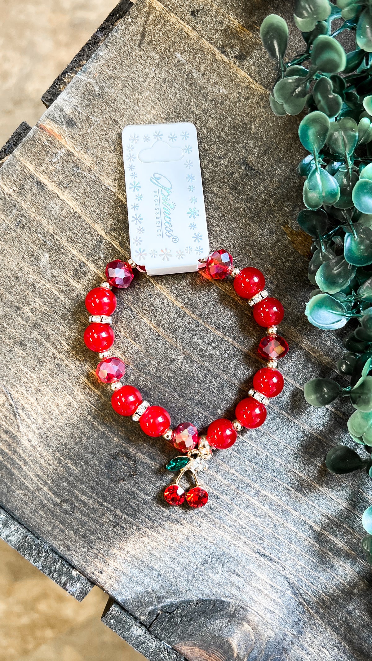 Cherry Beaded Bracelet