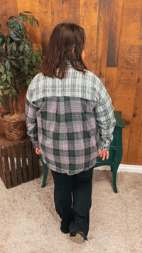Jesslyn Plaid Flannel Top | Lavender