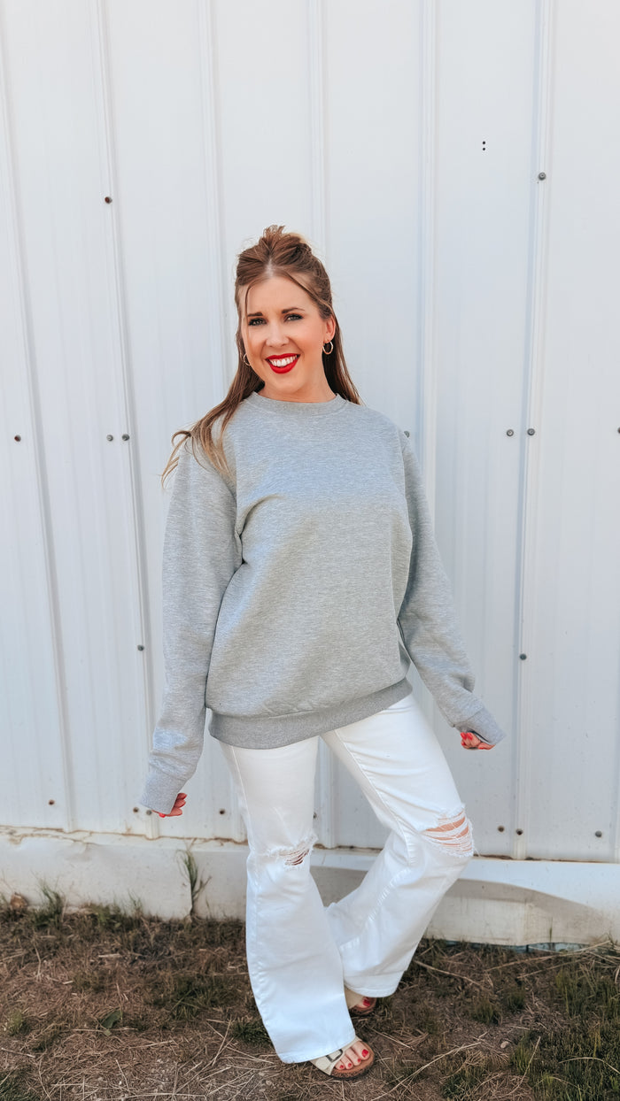 Holly Crewneck | Heather Grey