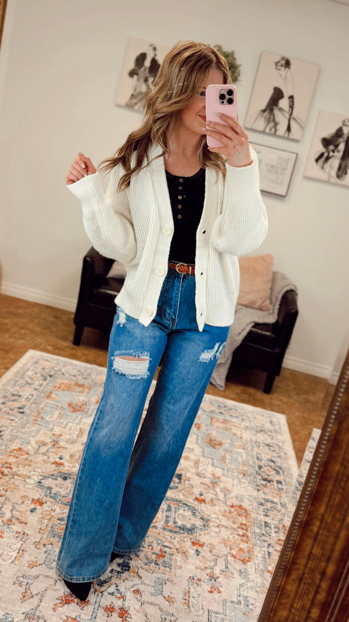 Audrey Knit Cardigan | Cream