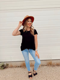 Belle Panama Hat | Camel & Red