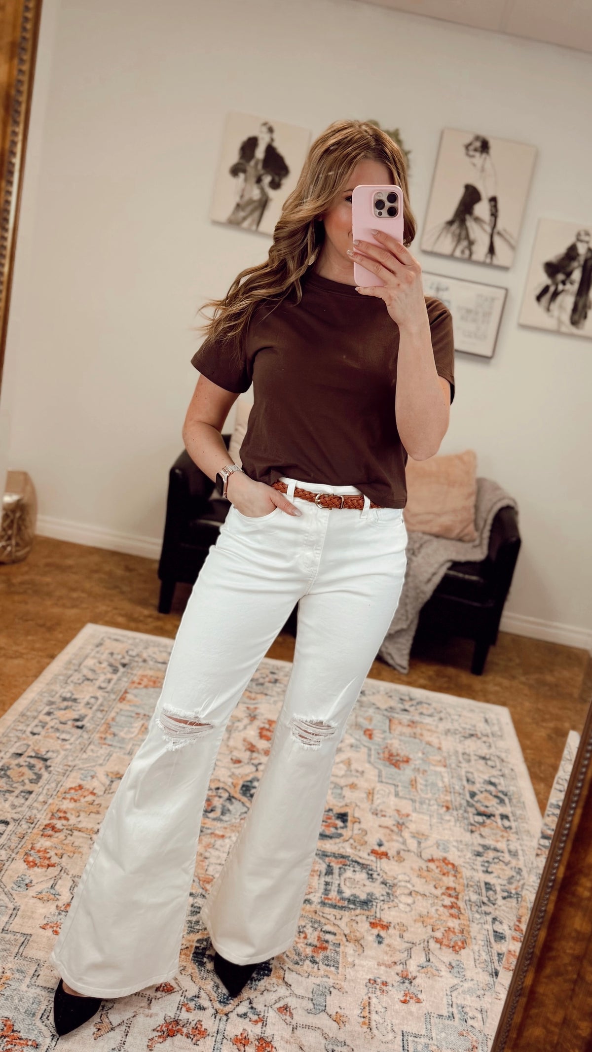 Michelle Basic Tee | Brown