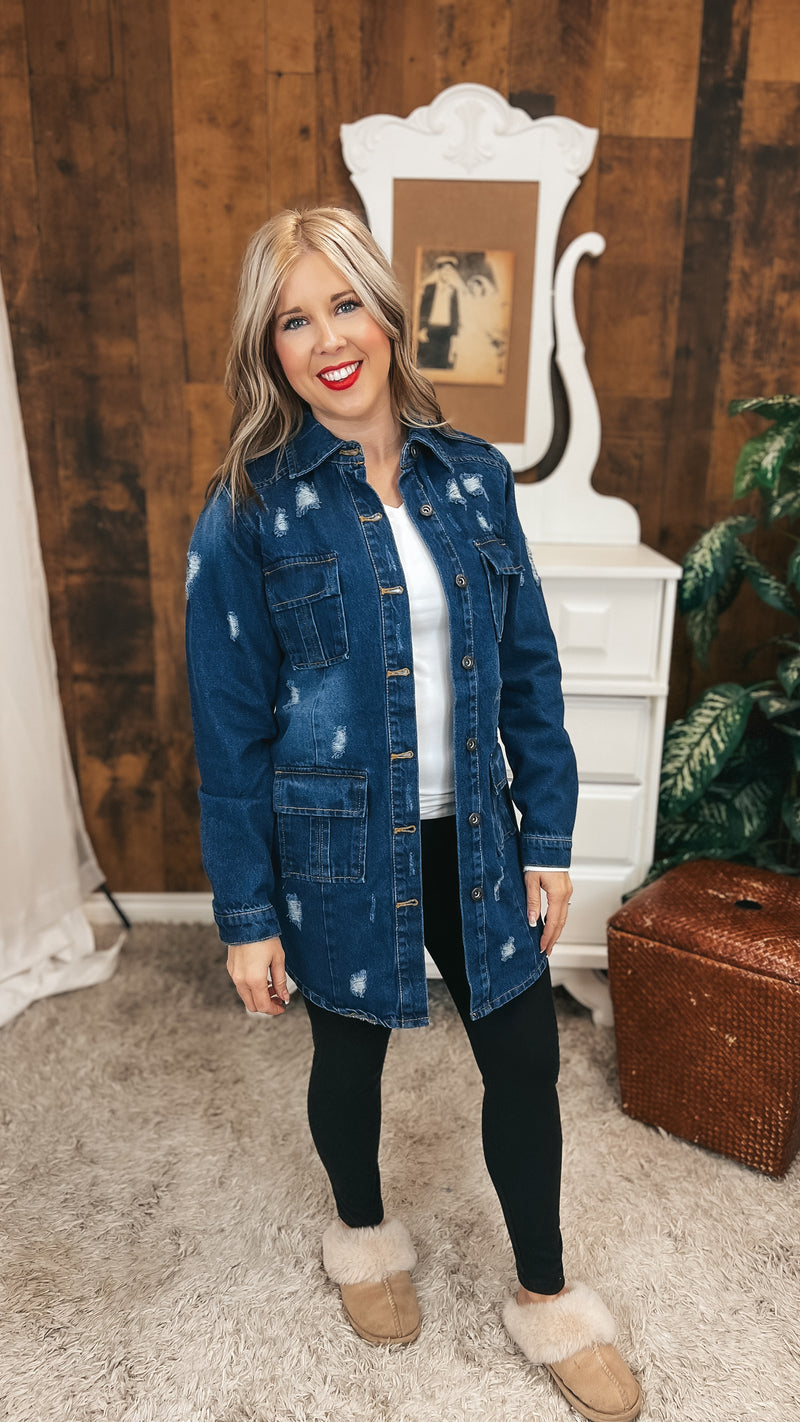 Tammy Denim Jacket | Dark Blue