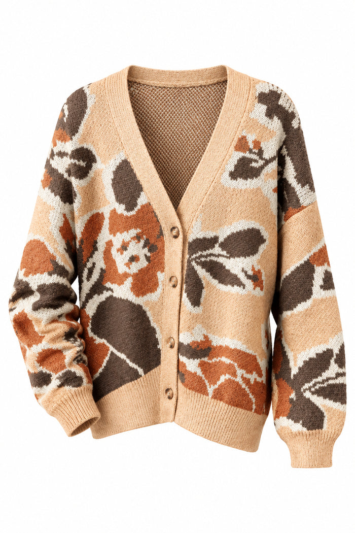 Jessica Floral Cardigan | Taupe *SALE*