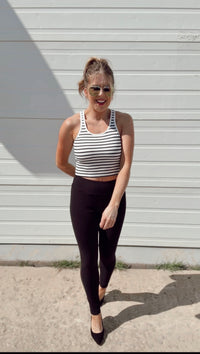 Ann Marie Stripe Tank Top | White